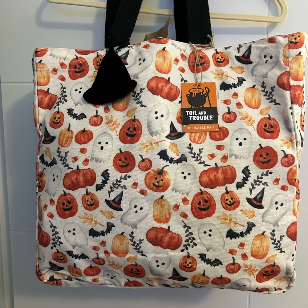 Halloween Themed Reusable Fabric cotton Tote Bag